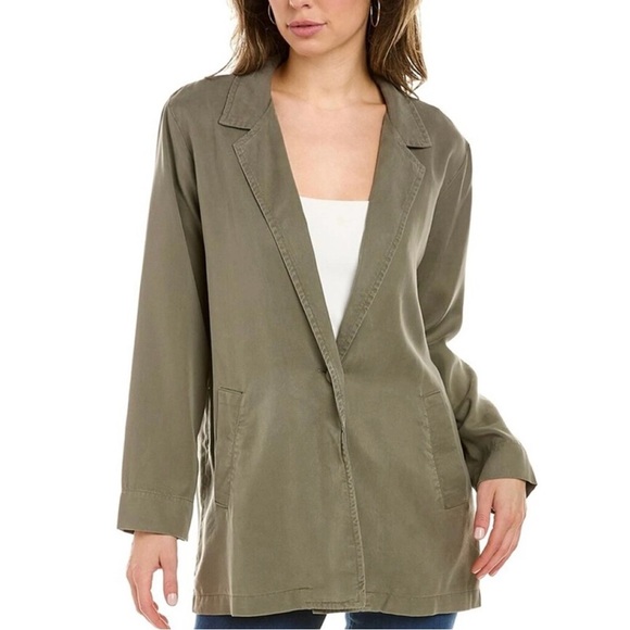Nation Ltd Jessie Draped Blazer Women’s Size M Relaxed Fit Notched Lapel Pockets